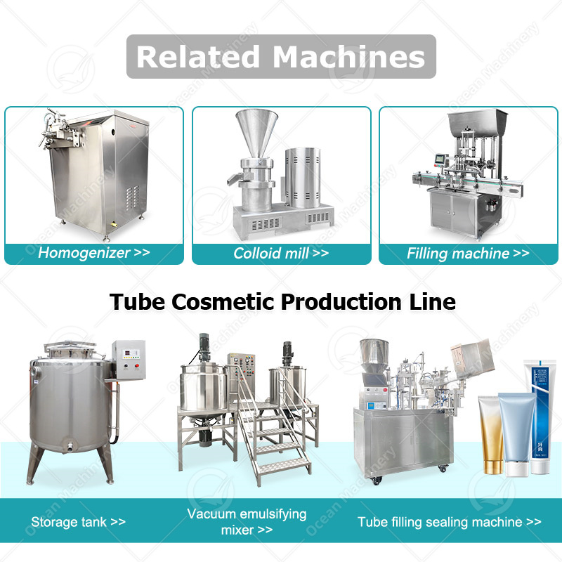 OCEAN Small Batch Beauty Cosmetic Cream Manufacturing Equipment Shampoo and Conditioner Make Machine