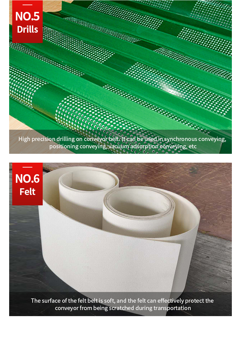Green Grass Pattern Industrial Conveyor Belt, Anti-skid Wear-resistant and Anti-aging Assembly Line Equipment, Transmission Belt