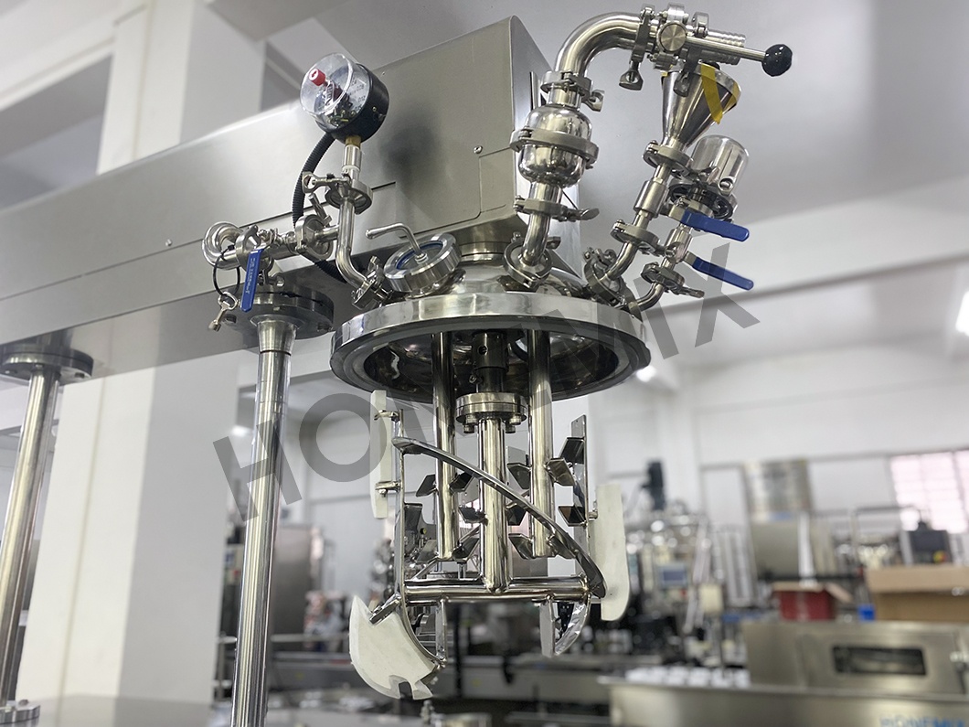 Hone Cosmetics Make up Manufacturing Equipment Vacuum Small Volume Mascara Nail Gel Polish Making Machine Emulsifying Mixer
