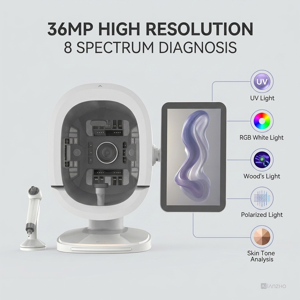 Direct Factory 3D AI Intelligent Face Analyzer Skin Analysis Machine with Android System Multi Language