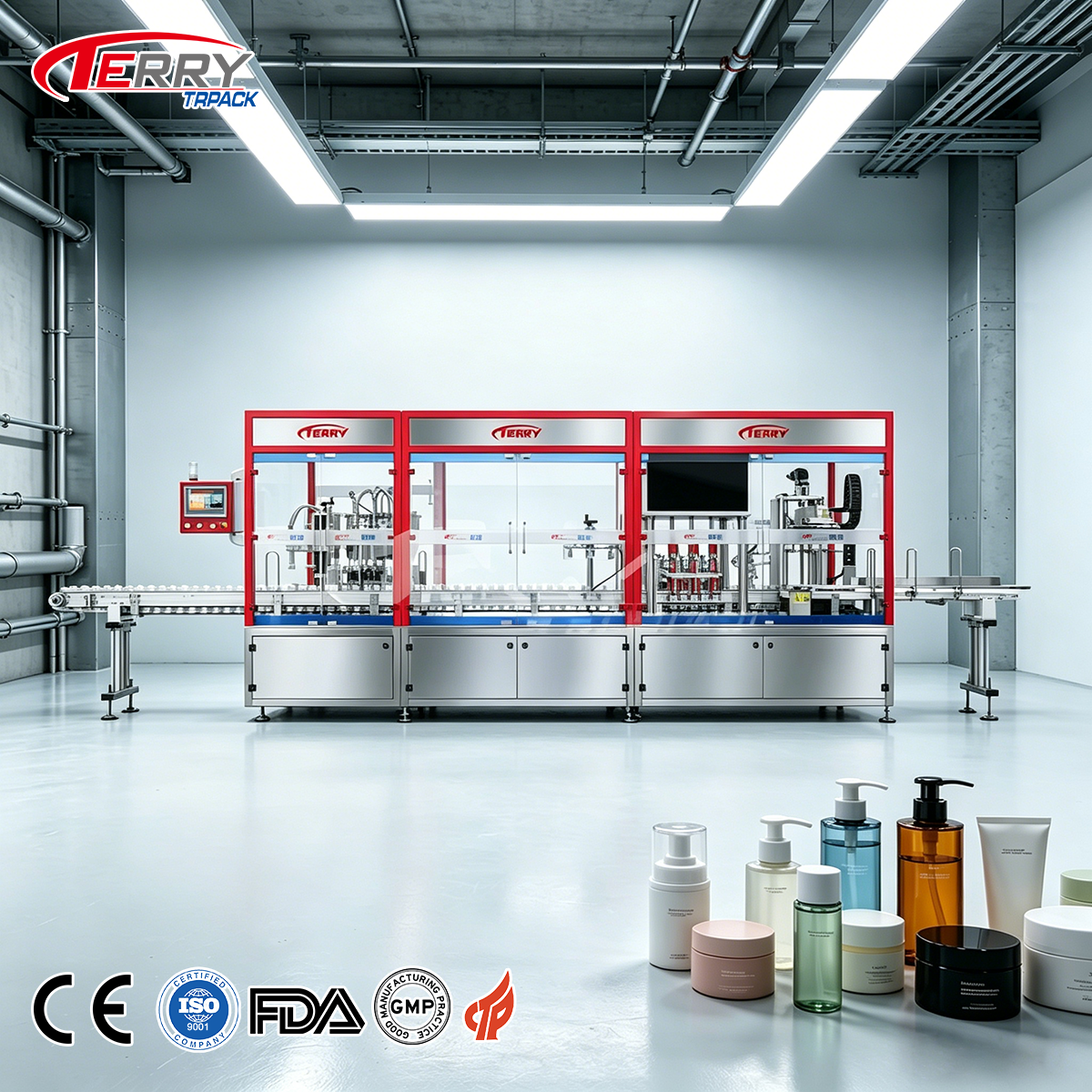 Customized Cosmetic Filling Machine Automatic Liquid Lotion Cream Filling Capping Sealing Equipment For Beauty Production Line