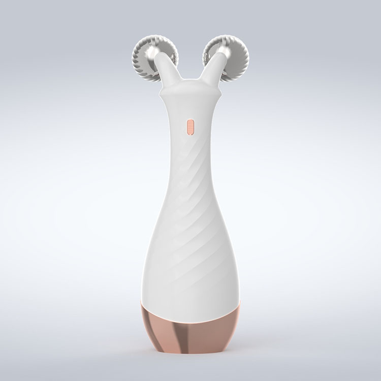 2025 OEM ODM Home Held Skin Firming and Lifting Device with Microcurrent Vibration Therapy Massage Roller for Face Neck Use