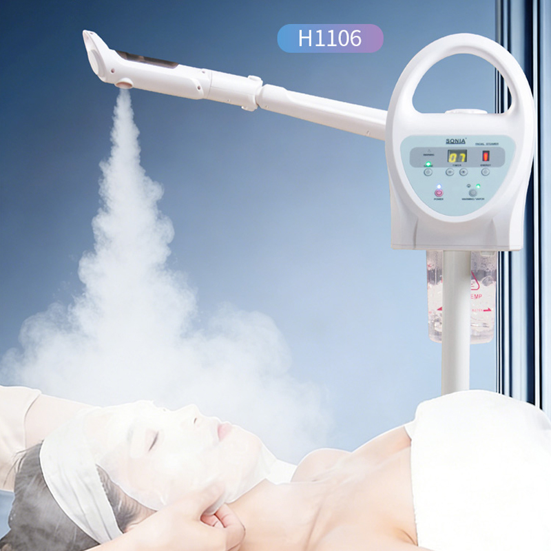 Wholesales Professional Ionic Ozone Facial Steamer Adjustable Mist &amp; Auto Water Level Detection for Salon Beauty Equipment