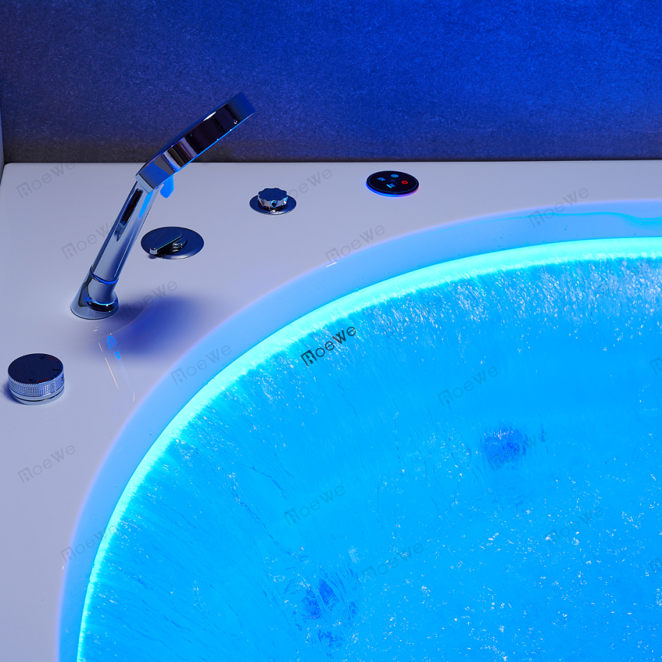 High End Hydro Sex Massage Bathtub and Jakuzzi whirlpool Spa Tub Round Waterfall Hydrotherapy Jetted Tub for Corner Bath