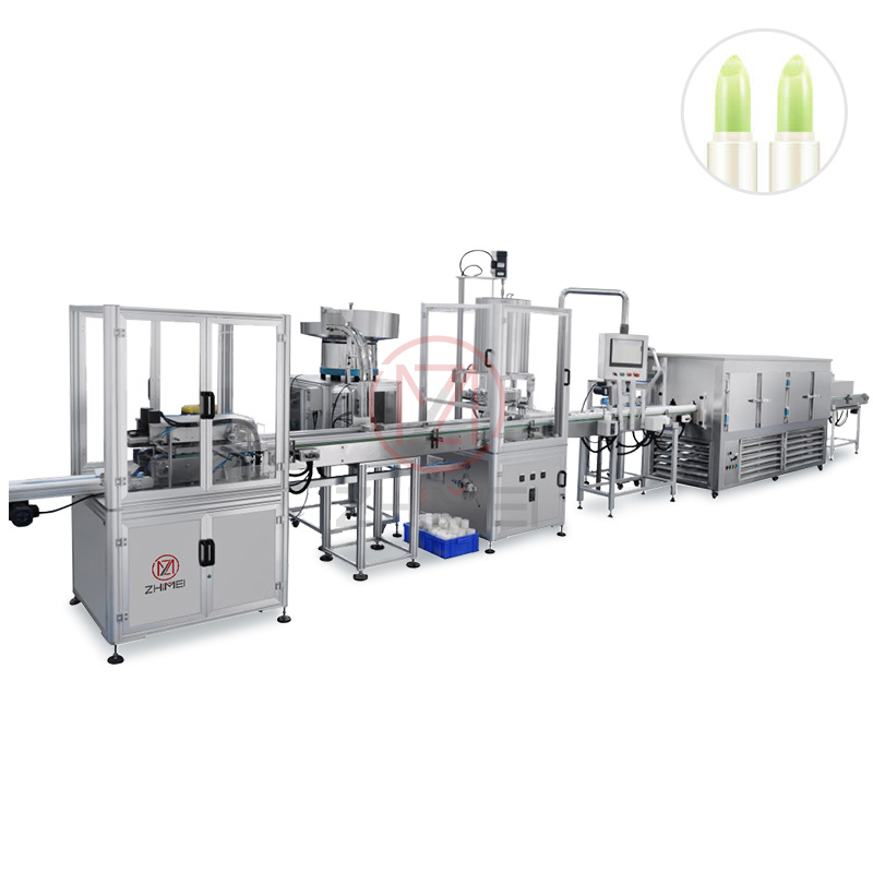 Fully Automatic 6 Nozzle Cosmetic Making Machine Efficient Lipstick/Sunscreen Production Line Efficient Producing System