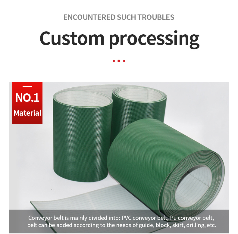 Green Grass Pattern Industrial Conveyor Belt, Anti-skid Wear-resistant and Anti-aging Assembly Line Equipment, Transmission Belt