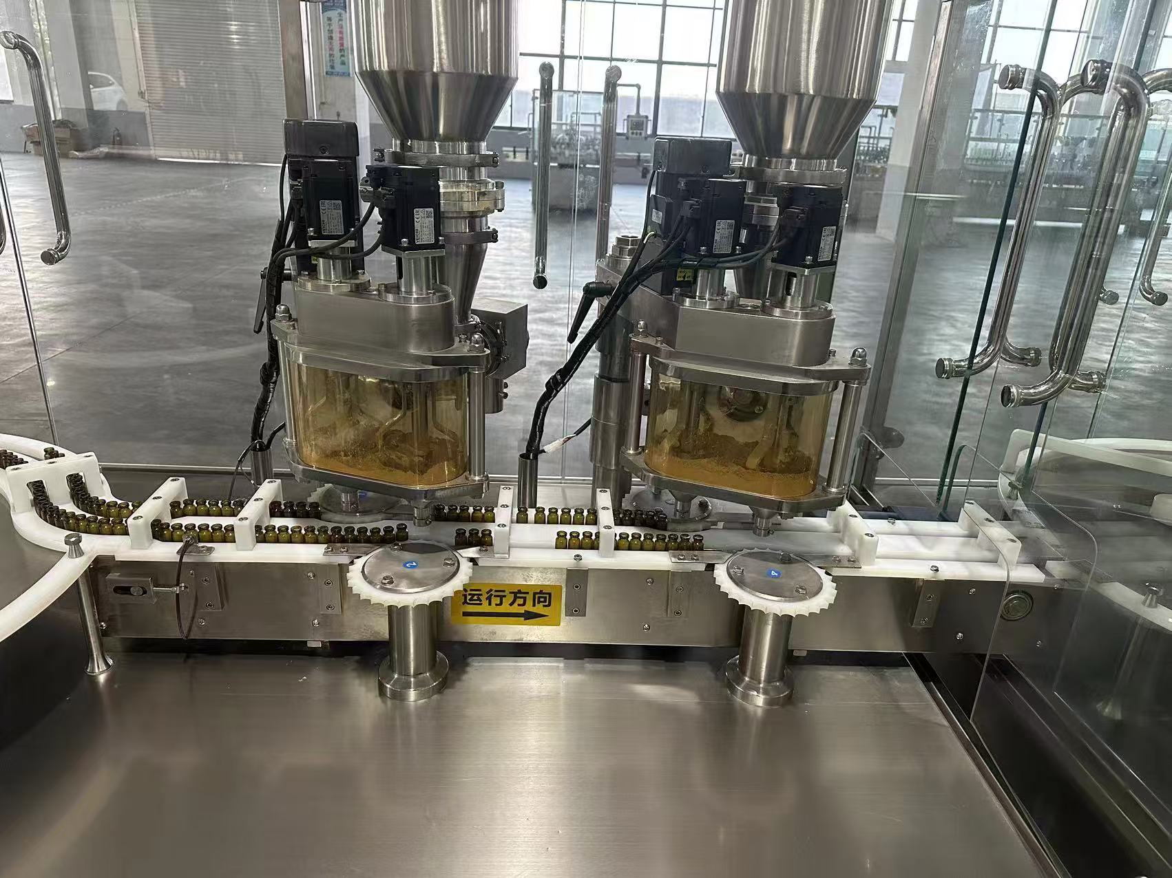 Automatic 2/4 Heads Vial Powder Filling Stoppering Capping Machine