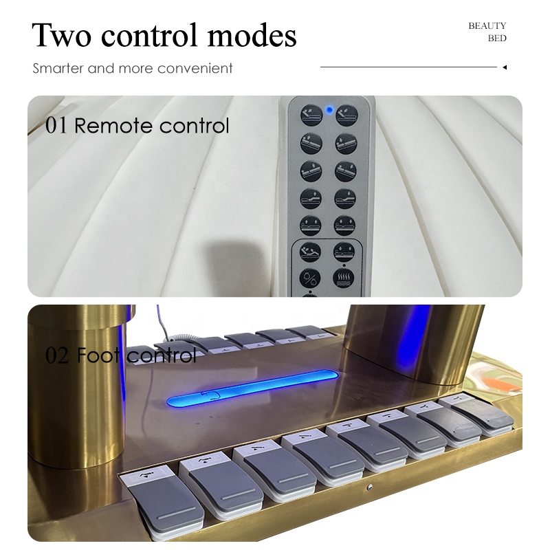 Beauty Bed Manufacturer 4 Motor Cosmetic Treatment Massage Bed with Smart Foot Control