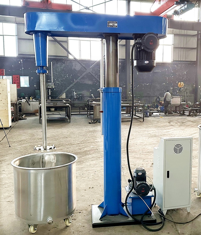 500L Paint Dispersing Mixing Machine 7.5KW High Speed Acrylic Coatings Disperser Emulsion Dissolving Dispersion Dissolver Mixer