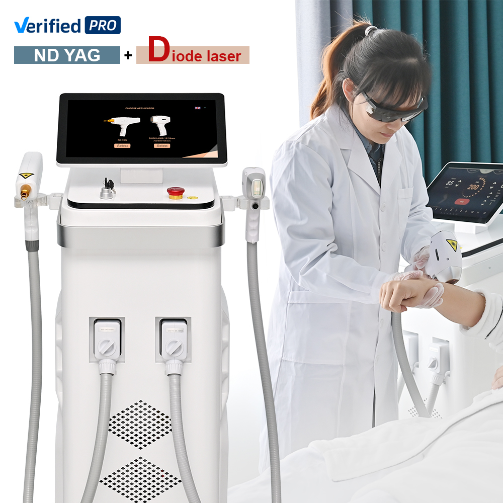 DFLASER Ice Titanium 4-in-1 Diode Laser Machine 755+808+940+1064nm Wavelengths TEC Cooling for Hair Tattoo Removal Skin