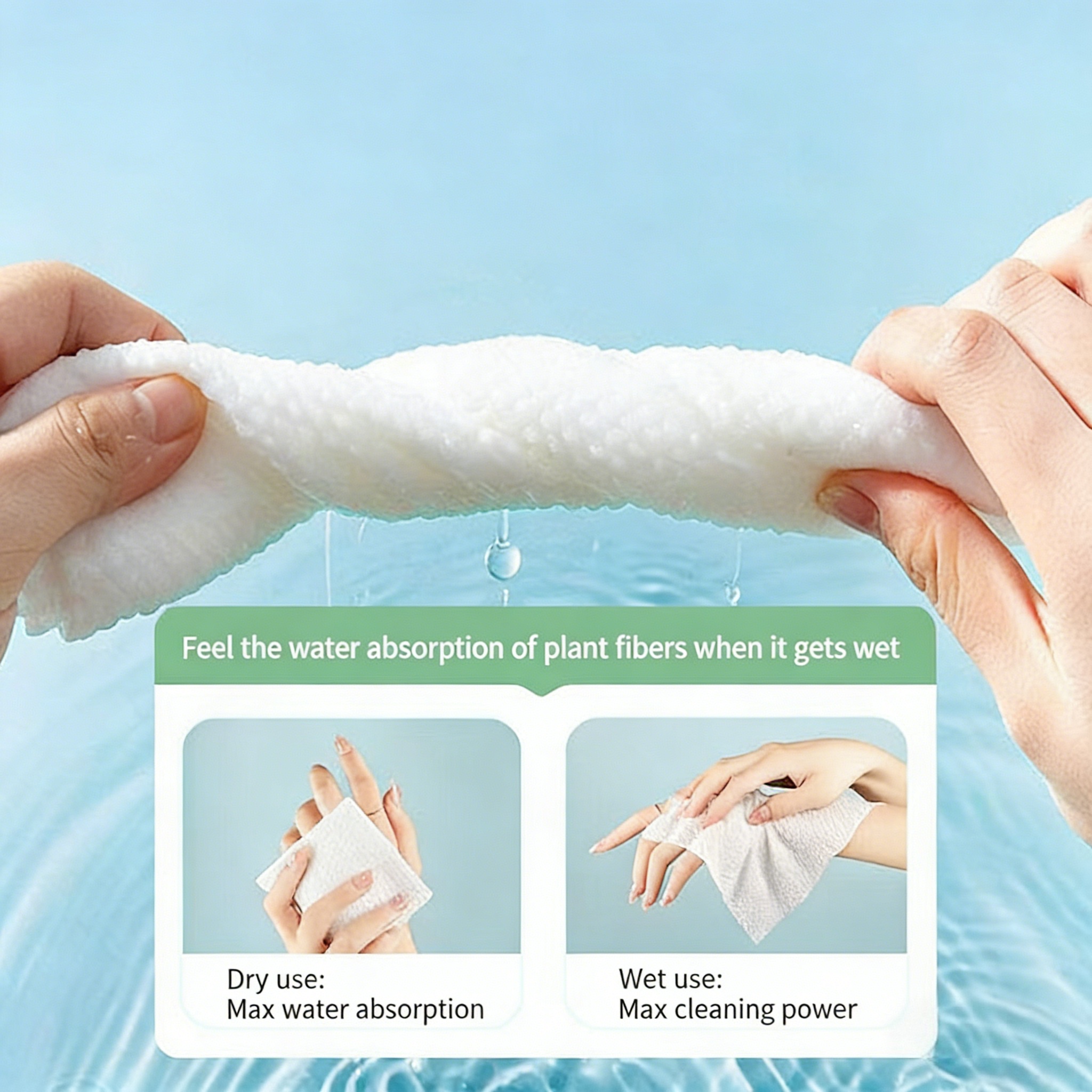 Disposable Face Towel Spunlace Nonwoven Viscose Polyester Blend Lint Free Makeup Remover Towel