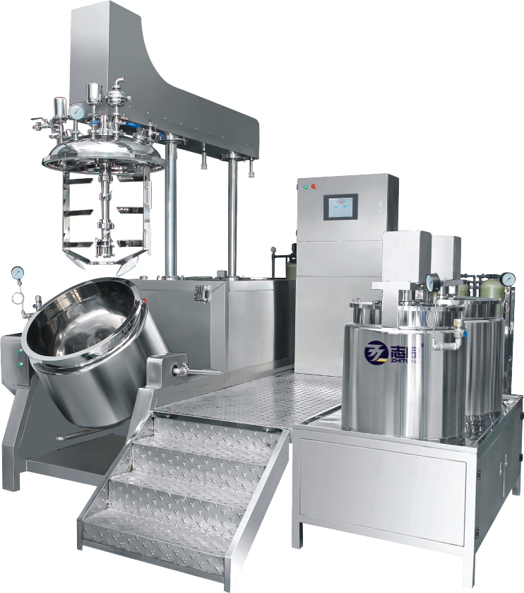 Zhitong PLC Hydraulic Liquid Mixing Machine Touch Screen Emulsification Equipment for Cosmetics Cream Lotion Skincare Production