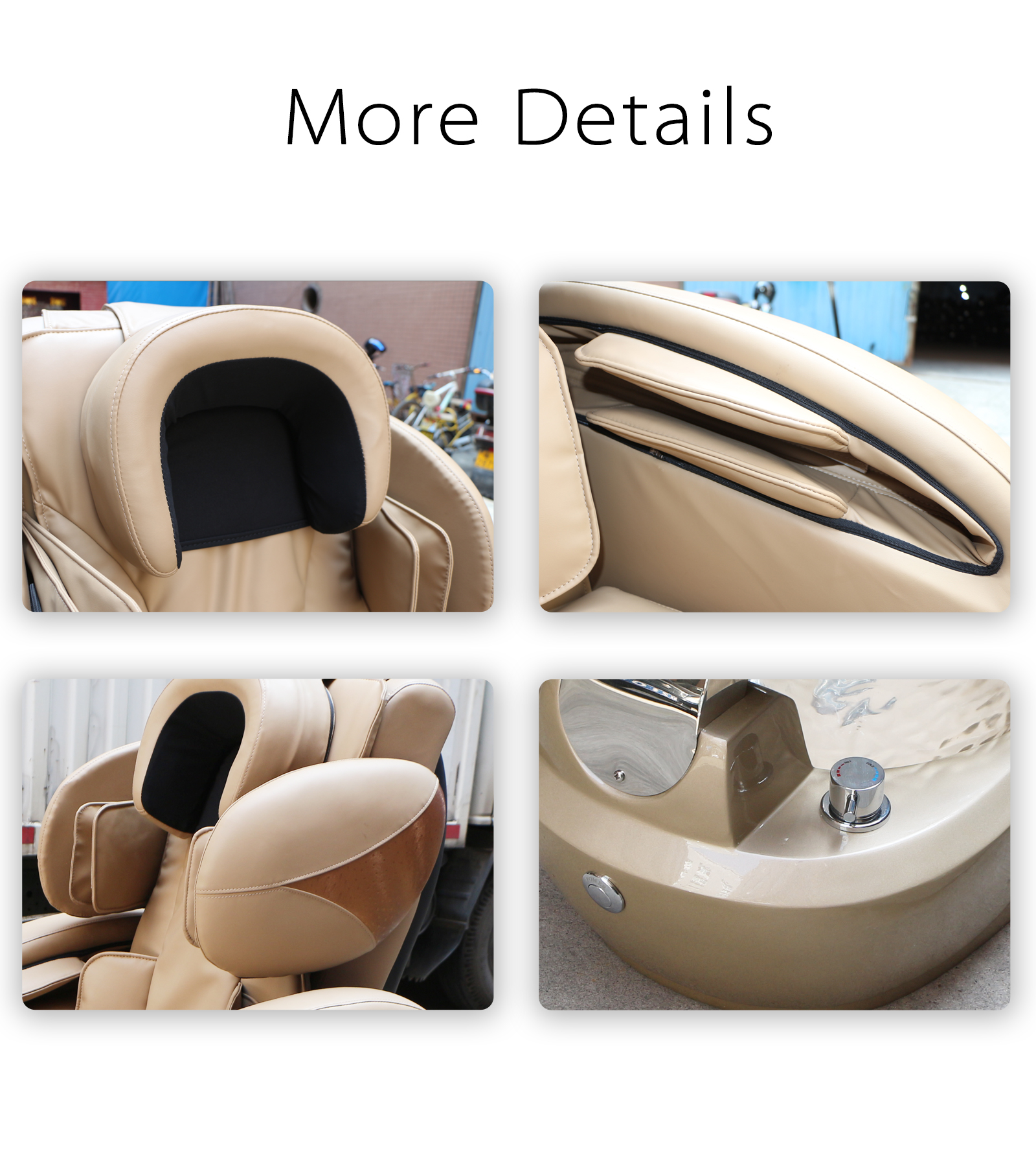 Factory Hot Selling Fully Automatic Lying Chair Fabric Craft Foot Bath Spa Massage High End Pedicure Chair