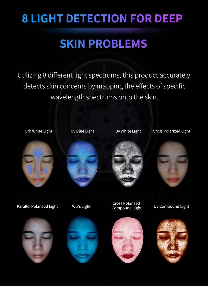 3D Face Scanner Facial Skin Analyzer Machine with Smart Touch Screen AI Technology