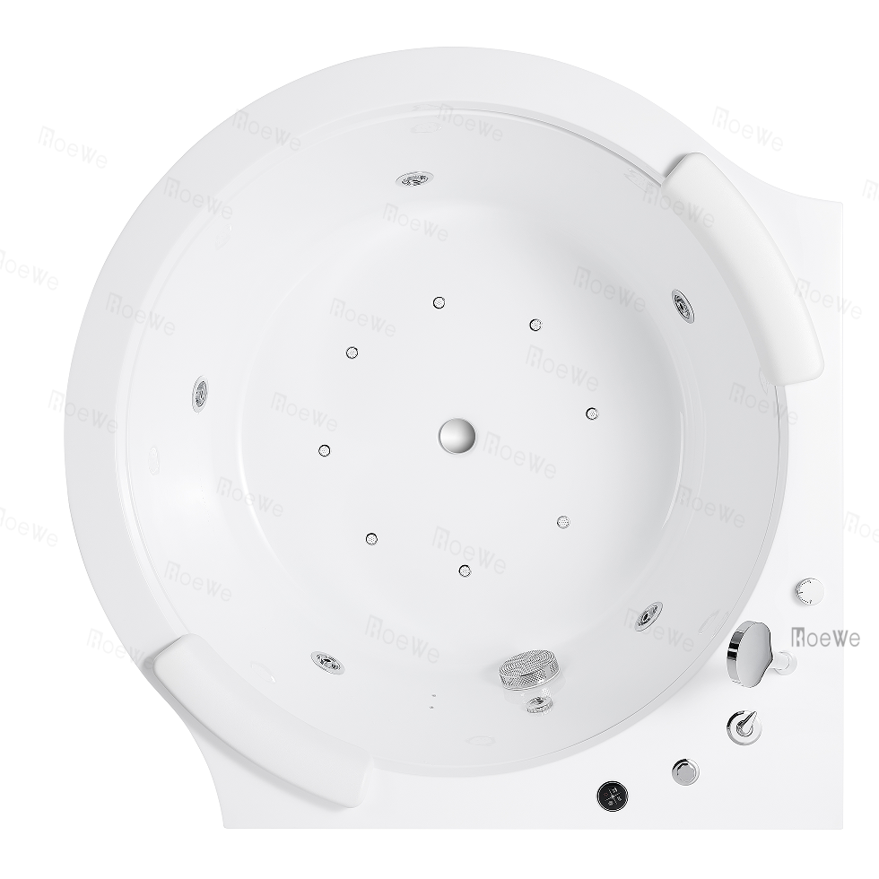 High End Hydro Sex Massage Bathtub and Jakuzzi whirlpool Spa Tub Round Waterfall Hydrotherapy Jetted Tub for Corner Bath