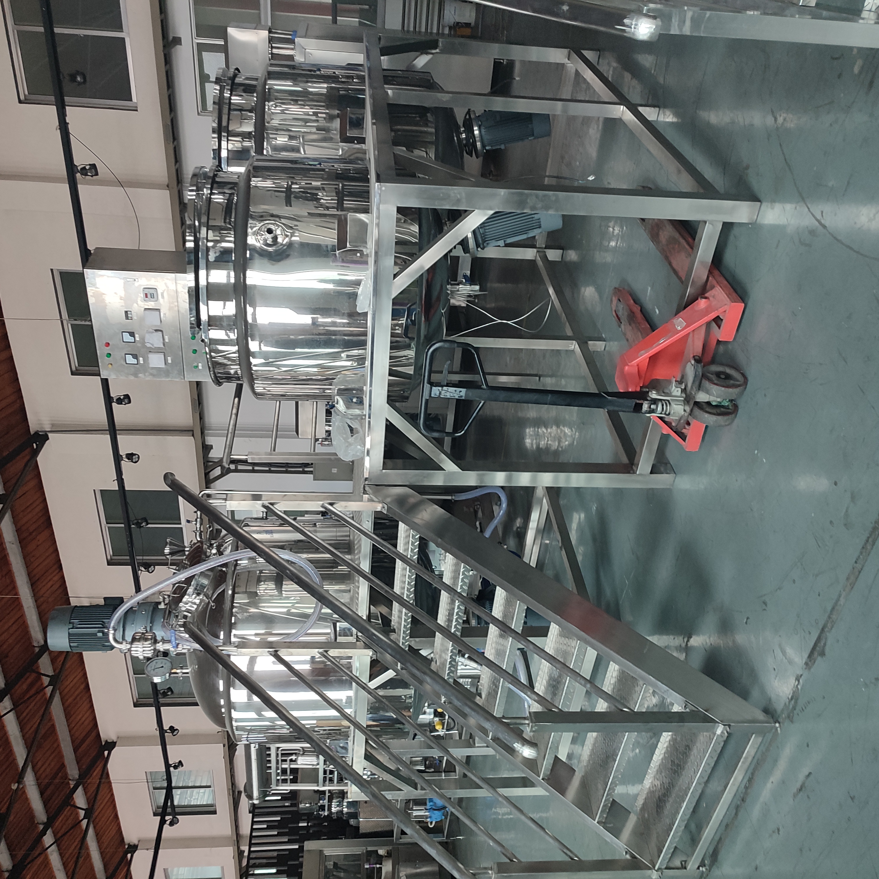1000l Fixed Vacuum Manufacturing Plant Beauty Cream Making Machine Skin Care Cream Mixing Machine