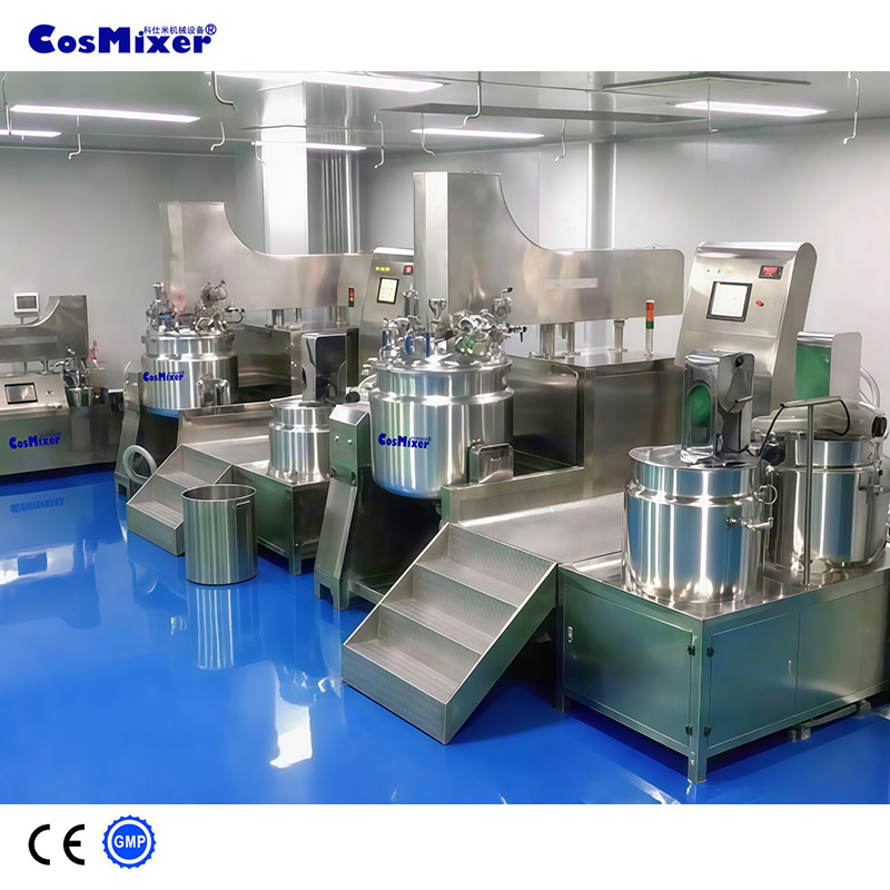 Customizable Vacuum Homogenizing Emulsification Mixer Cosmetic Skin Care Cream Manufacturing Equipment Lotion Mixer