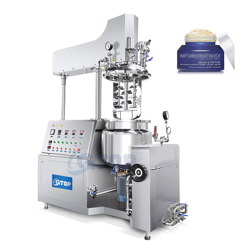 Gtop Facial Cream Processing Line Cosmetic Mixing Stainless Reactor Agitator Aloe Vera Gel Production Making Machine