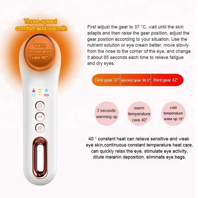 Wholesale Facial Care Personal Beauty Machine Wrinkle Removal Skin Care Device Eye Massager With Heat &amp; Cold