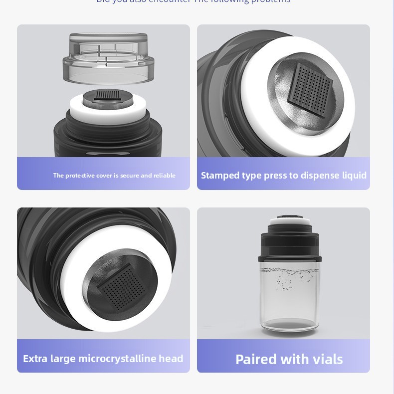 Factory Direct Supply Baby 6D Nano Microcrystalline Syringe Manual Press Water Light Head SJ/DMT-J5 Facial Care Device