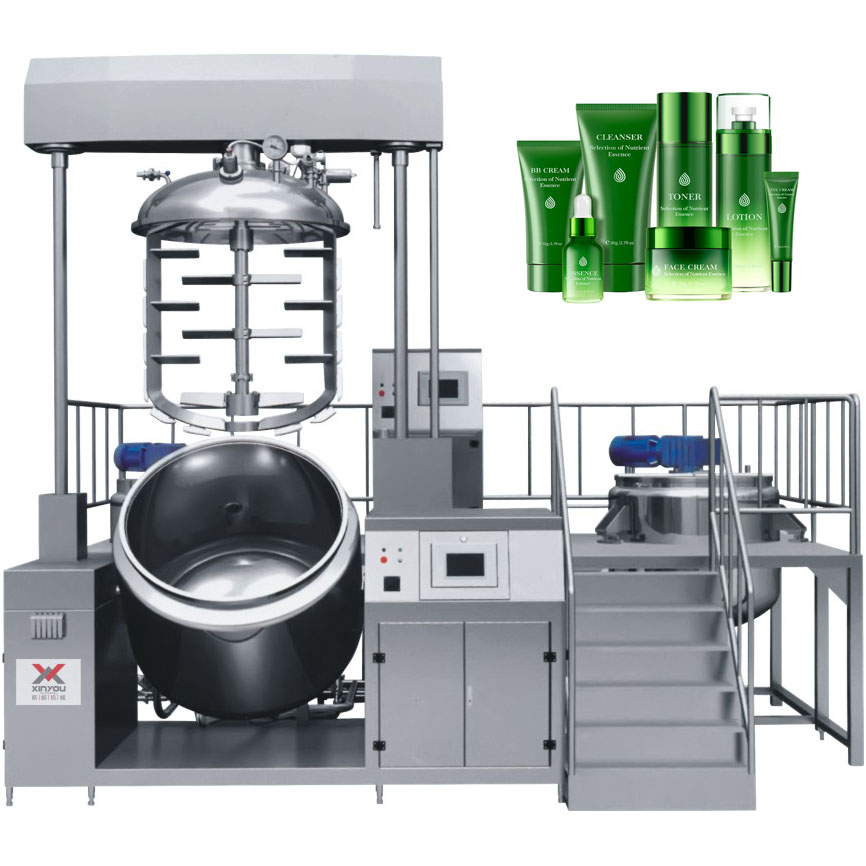 Cosmetics Production Equipment Manufacturing Machine Lotion Mixing Homogenizer Mixer Motor Gear Hydraulic Lifting Electric/Steam