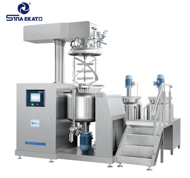 High Productivity Cosmetics Manufacturing Equipment Vacuum Emulsifying Mixer Machine Skin Lightening Cream Emulsifying Machine
