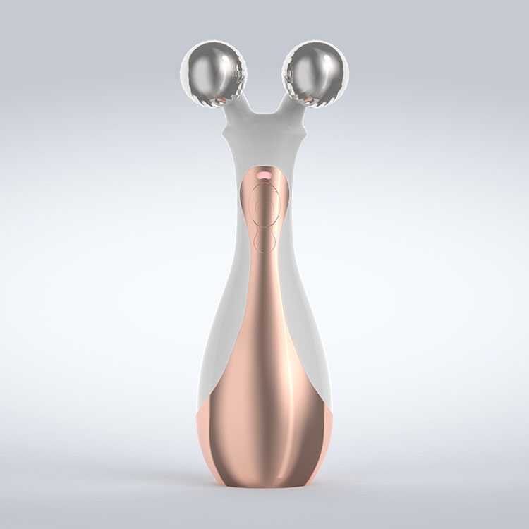 2025 OEM ODM Home Held Skin Firming and Lifting Device with Microcurrent Vibration Therapy Massage Roller for Face Neck Use