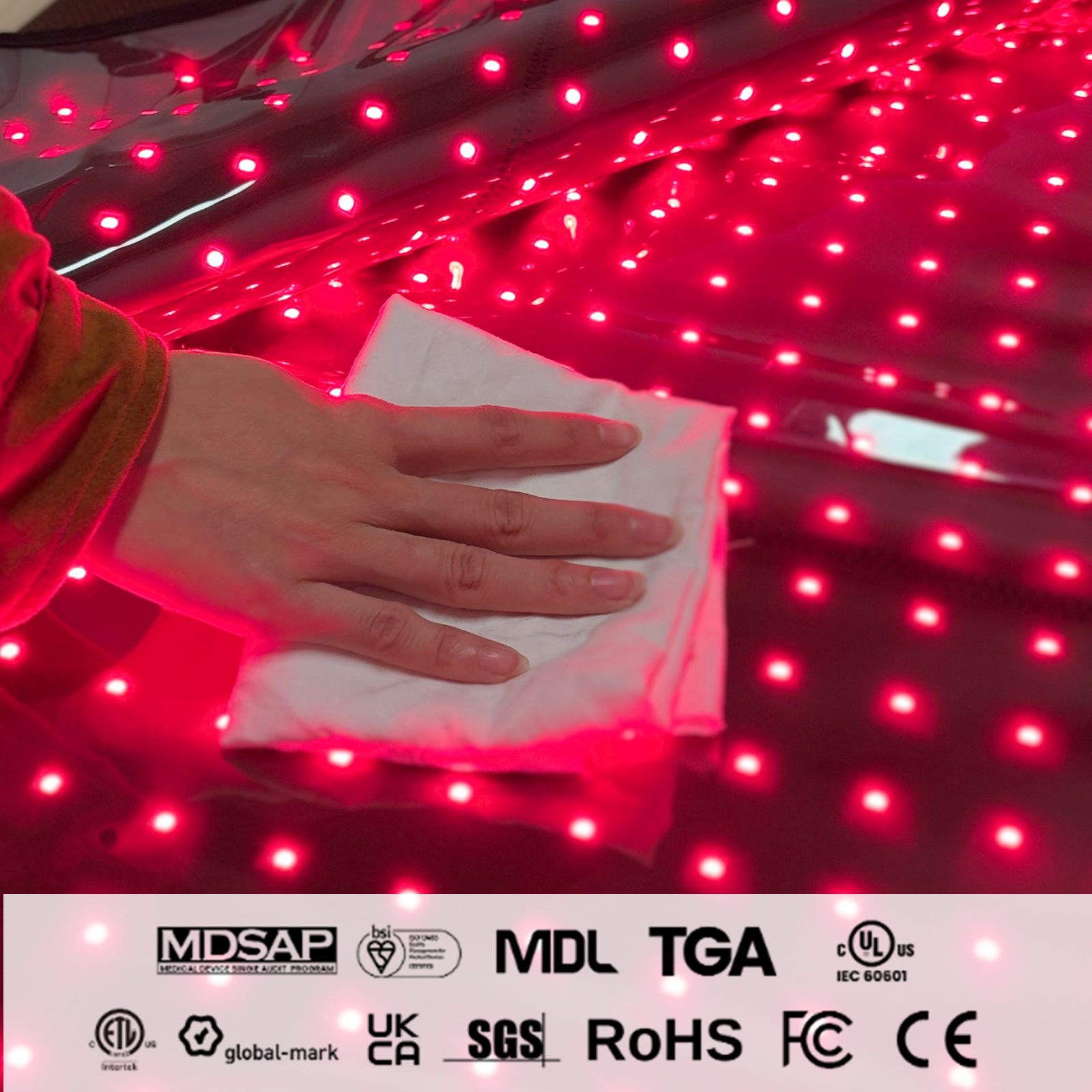 Full Body 3252PCS Triple Chips 660nm 850nm Red Light Therapy Mat Infrared Light Blanket for SPA Salon Equipment
