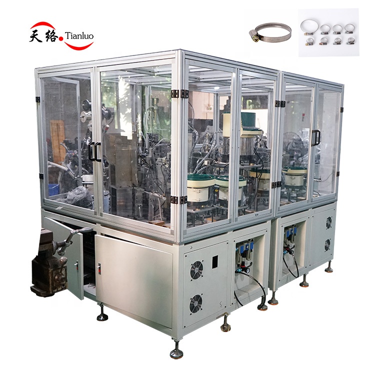 Hose clamp assembly machine
