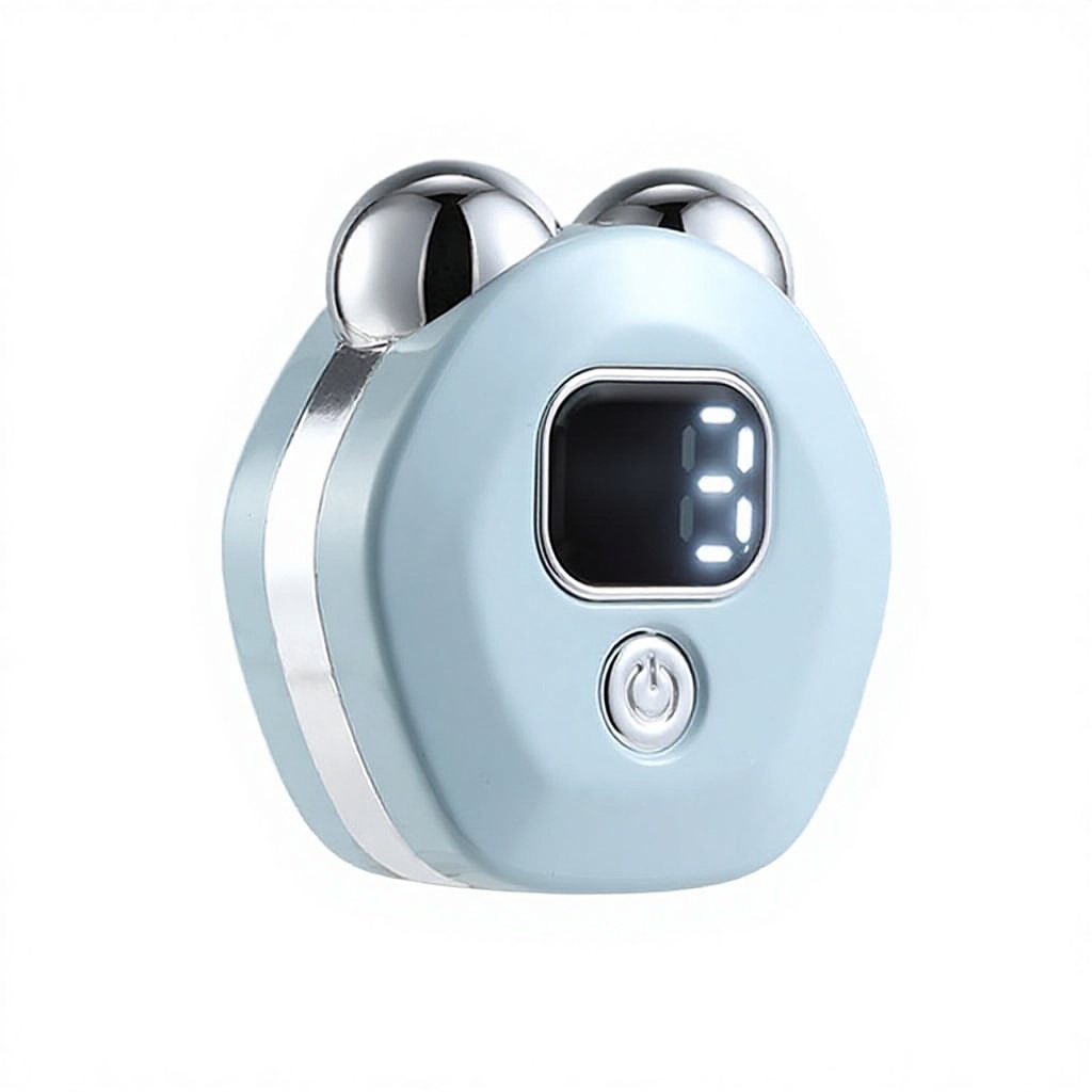 OEM ODM Microcurrent Face &amp; Neck Lifting Device with ABS Material Warm Heating Skin Tightening Facial Massager