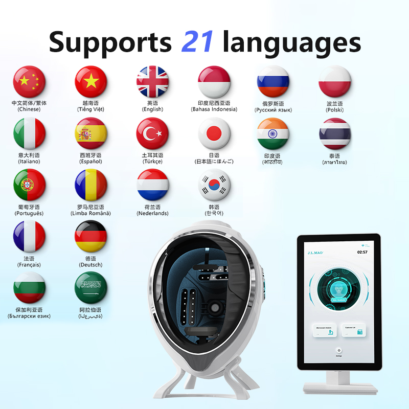 3d Multispectral Imaging AI Smart Full Face Skin Analysis System RGB Imaging Technology 3D Skin Modeling Face Scanner Machine