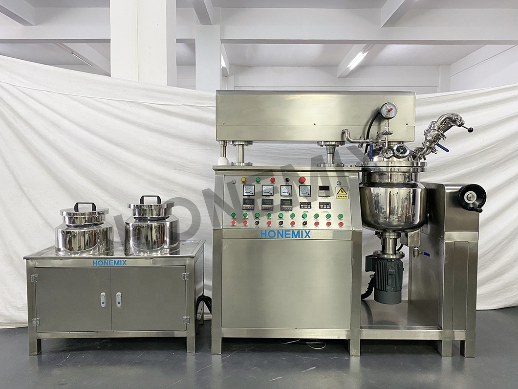 Hone Cosmetics Make up Manufacturing Equipment Vacuum Small Volume Mascara Nail Gel Polish Making Machine Emulsifying Mixer