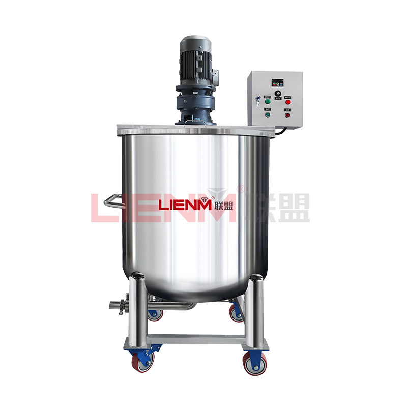 Best Price Stainless Steel Mixing Tank With Agitator Lotion Cosmetics 500L Electric Heating Liquid Soap Chemical Making Machine