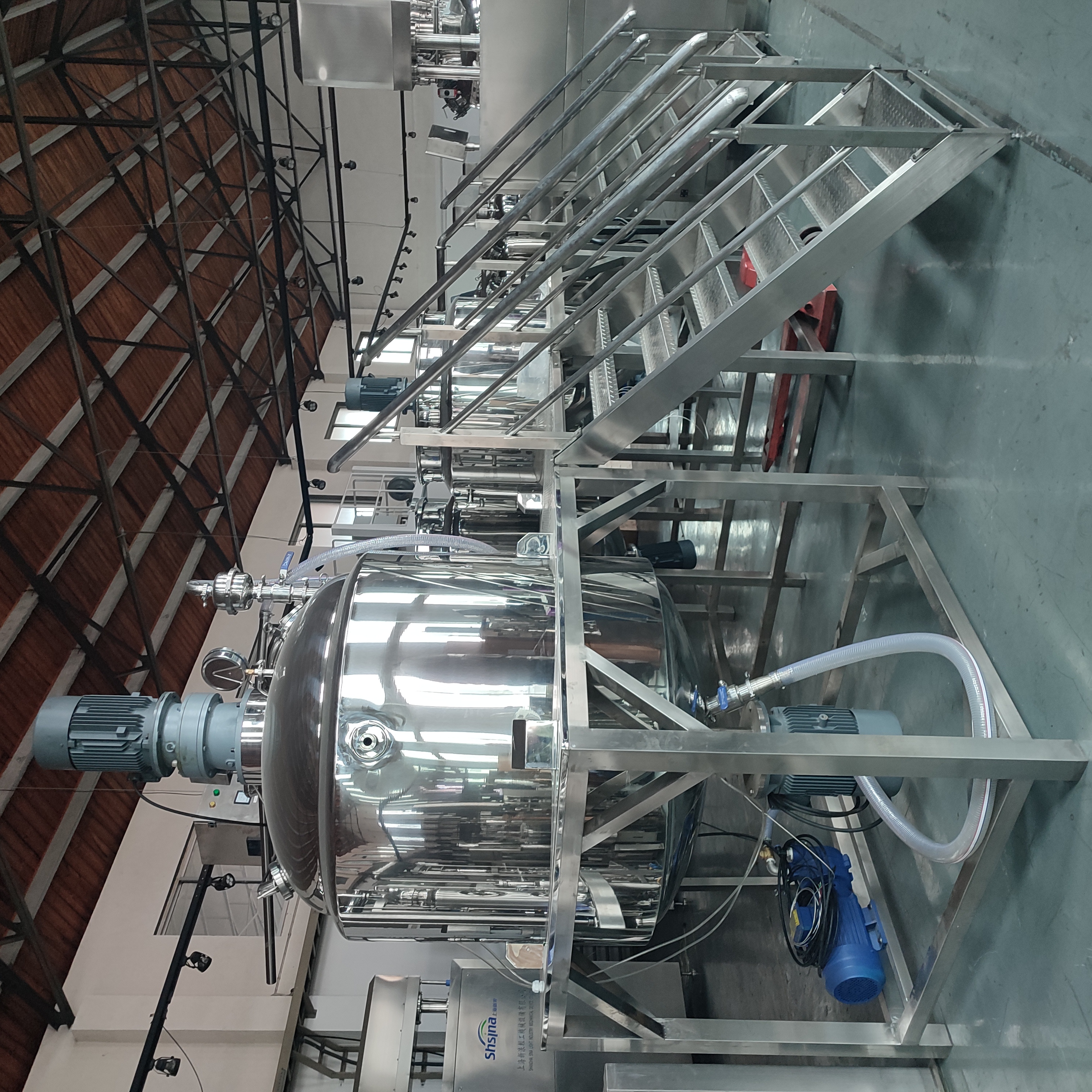 1000l Fixed Vacuum Manufacturing Plant Beauty Cream Making Machine Skin Care Cream Mixing Machine