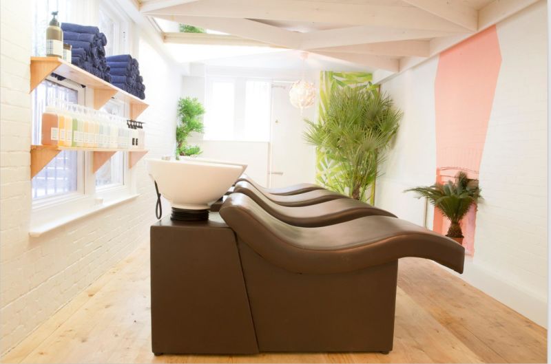 Beige Shampoo Bed Hair Salon Washing Chair for Barbershop