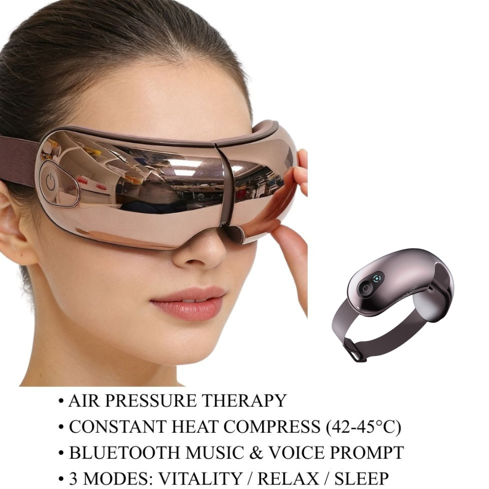 2026 Smart Electric Eye Massager Heated Eye Care Massager with Air Pressure Vibration Eye Massage Device for Relieve