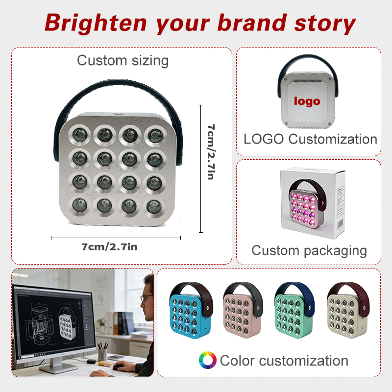 New Product Blue Red Light 470nm 660nm 850nm 940nm Infrared Light Therapy Portable Mini Device For Home &amp; Travel Use