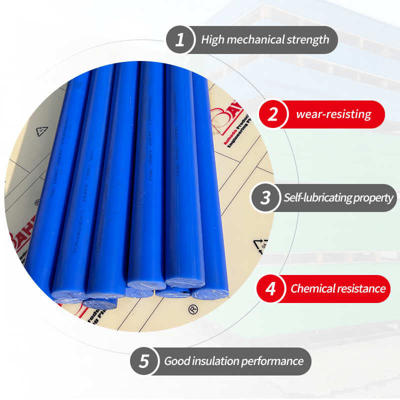 Extruded Solid Nylon PA6 Rod 20mm Diameter Wear Resistant for Mechanical Parts