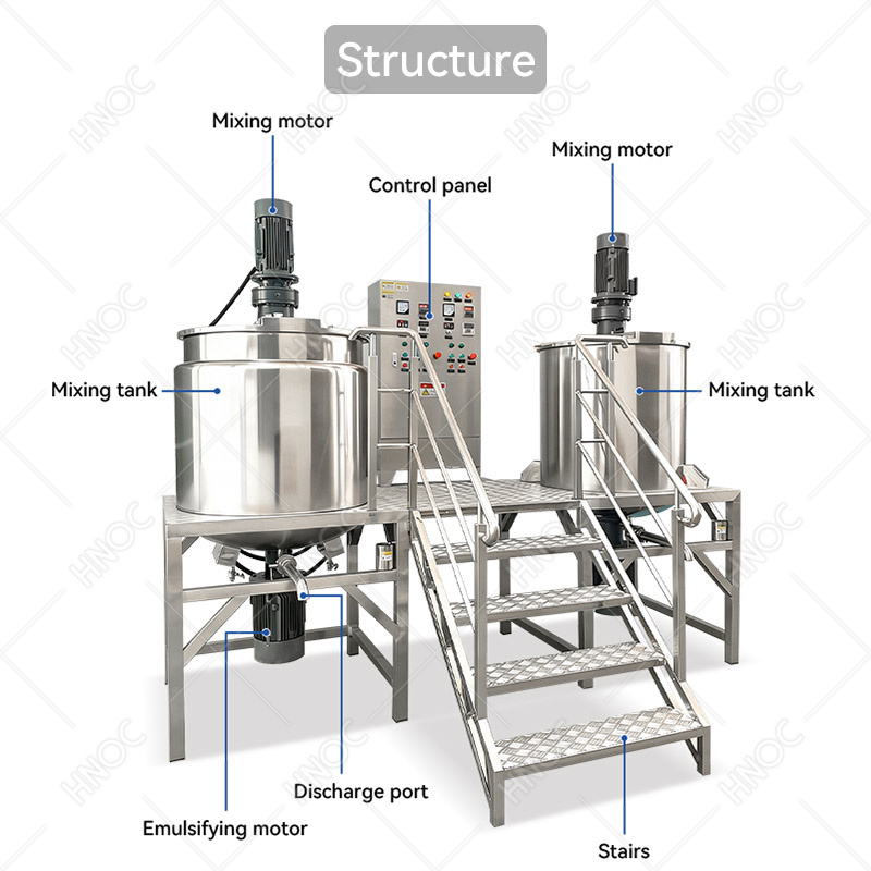 HNOC Beauty Cream Small Batch Cosmetic Manufacturing Equipment Shampoo and Conditioner Make Machine