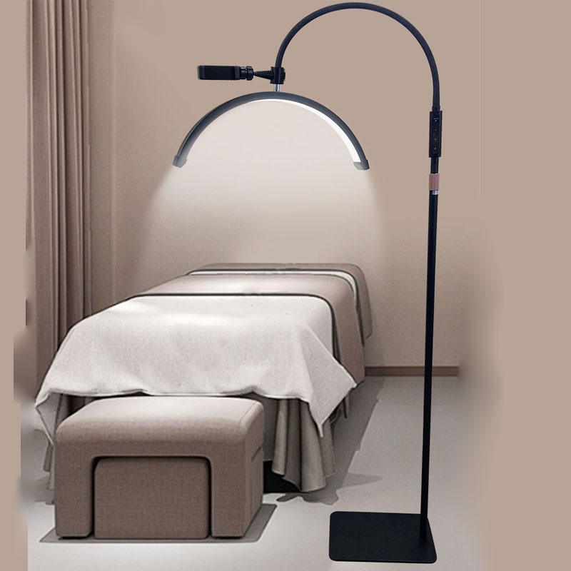 Hotsale 19inch 23inch Half Moon Lamp for Eyelash Extension Makeup Skincare Salon Massage Bed Light Free Gooseneck E204