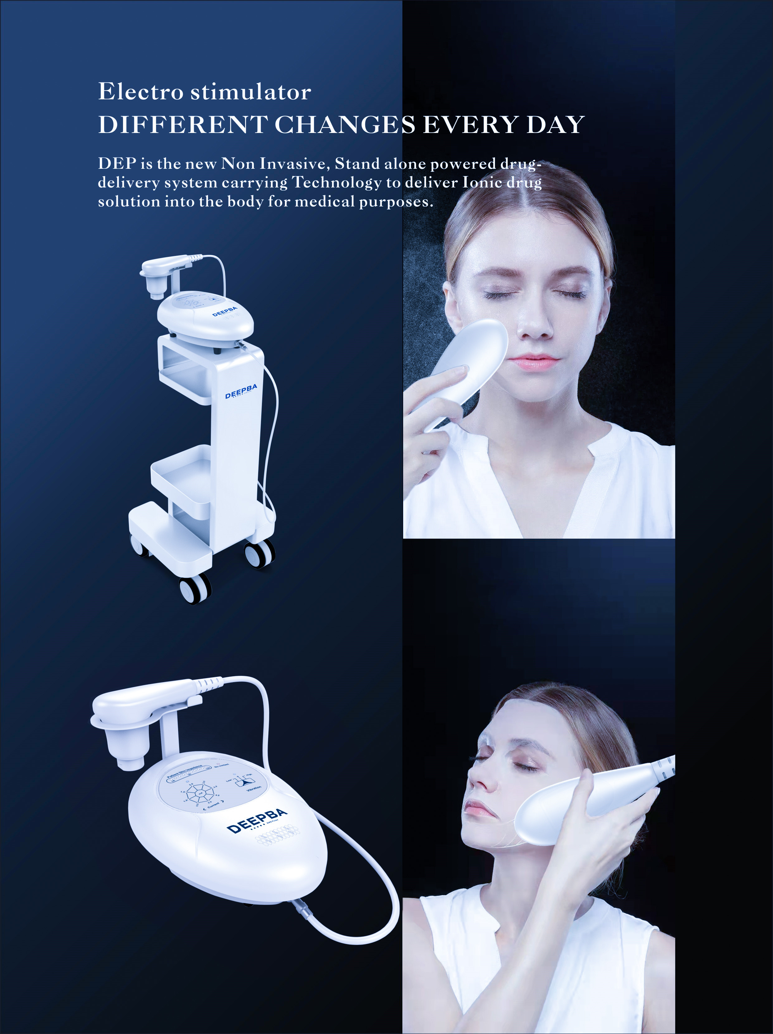Non-Invasive Dep Facial Tighten Dermo Electroporation Anti Wrinkle Remover Boosts Collagen Production Beauty Machine
