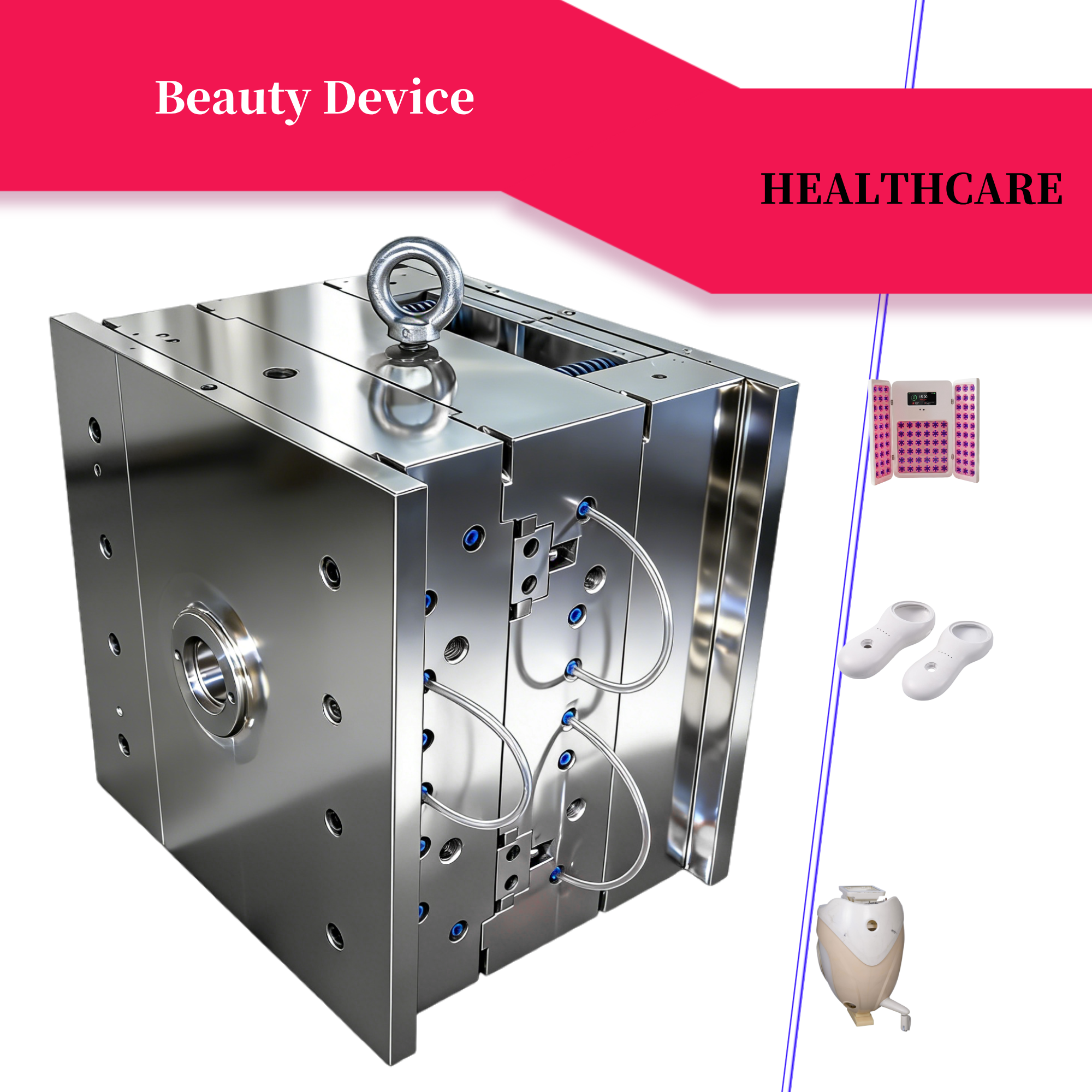 Custom OEM Medical Beauty Machine Enclosure Manufacturer Plastic Injection Molding For Professional Aesthetic Equipment Housing