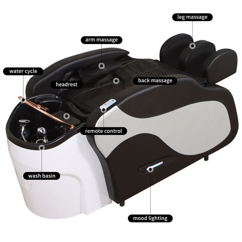 Professional Electric Head Spa Massage Bed Hydraulic Hair Washing Station Shampoo Basin for Salon Beauty Clinic Equipment