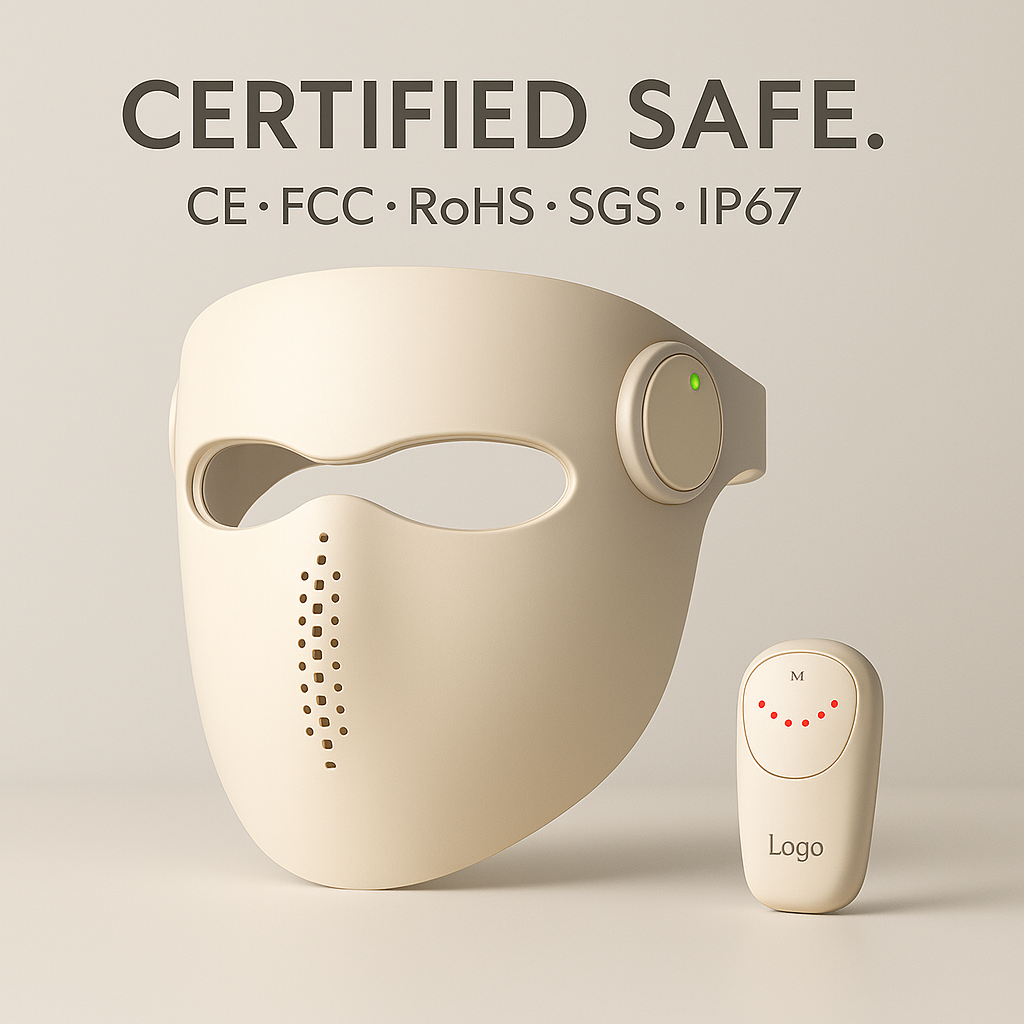 SUNSRED Professional 5D Red Light Therapy Mask 1064nm for Anti-Aging Skin Rejuvenation Medical LED Facial Beauty Device for Spa