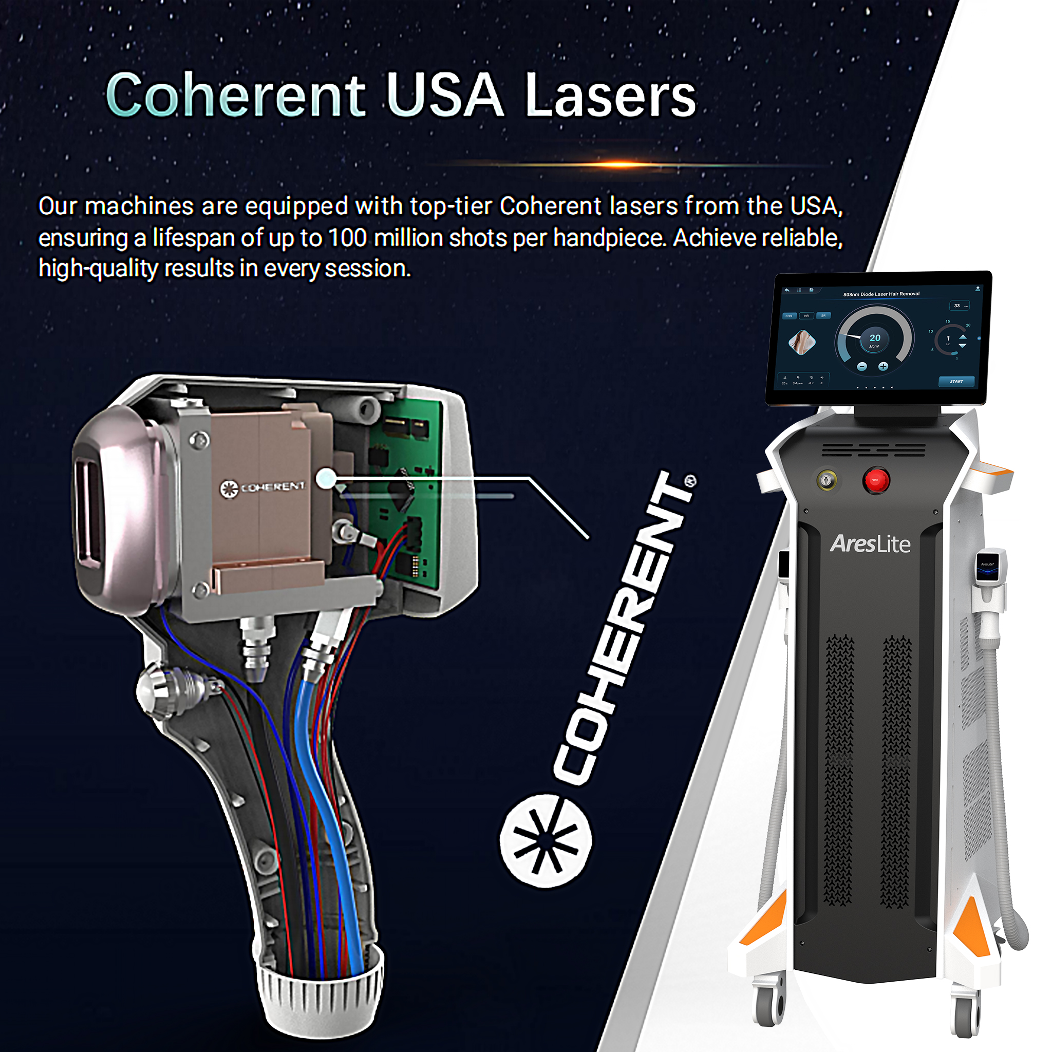 Painless Fast-Cooling 4-Wavelength Laser Hair Removal Machine Diode with Smart Client Management for Medical Spas