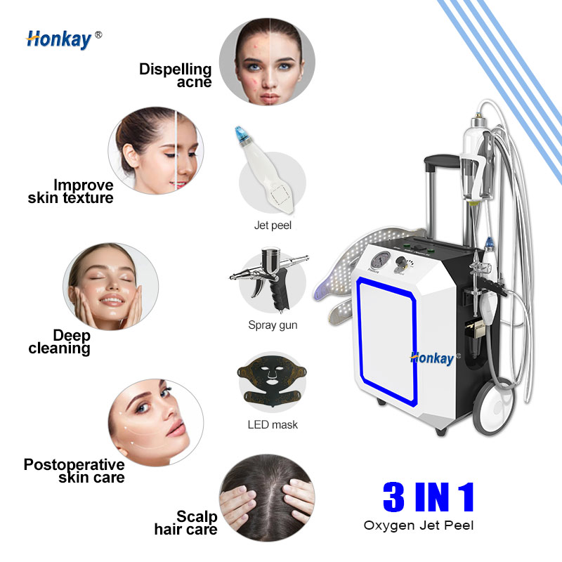 Vertical spa use Customization jet Peel Oxygen Injection and Spray Facial Hydra Water Dermabrasion Machine