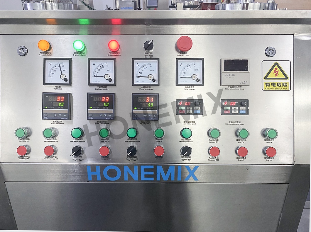Hone Cosmetics Make up Manufacturing Equipment Vacuum Small Volume Mascara Nail Gel Polish Making Machine Emulsifying Mixer