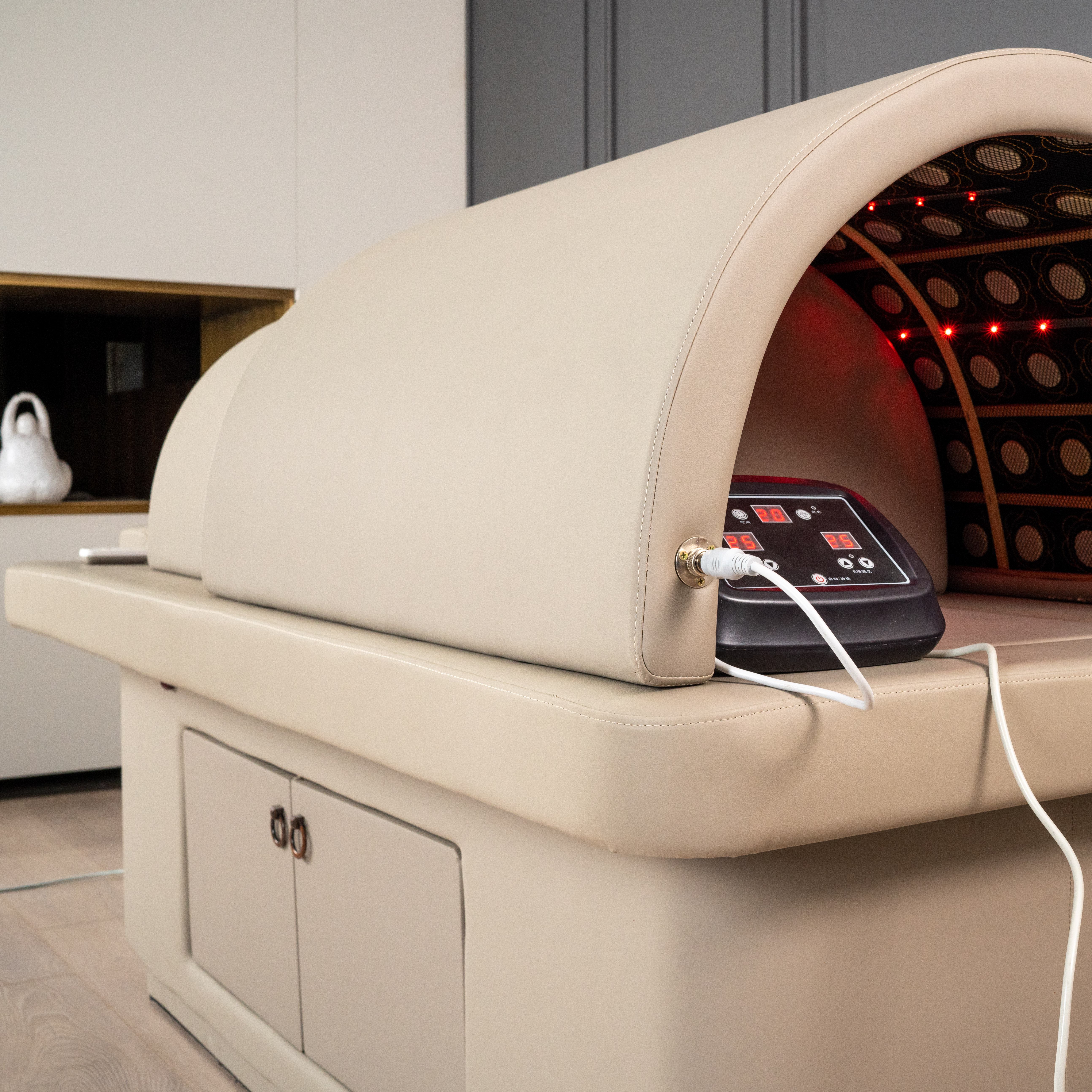 2025 New Arrival Modern Electric Detox Therapy Bed Factory Direct Steam Spa Sauna Center Device Synthetic Leather Gym Hotel