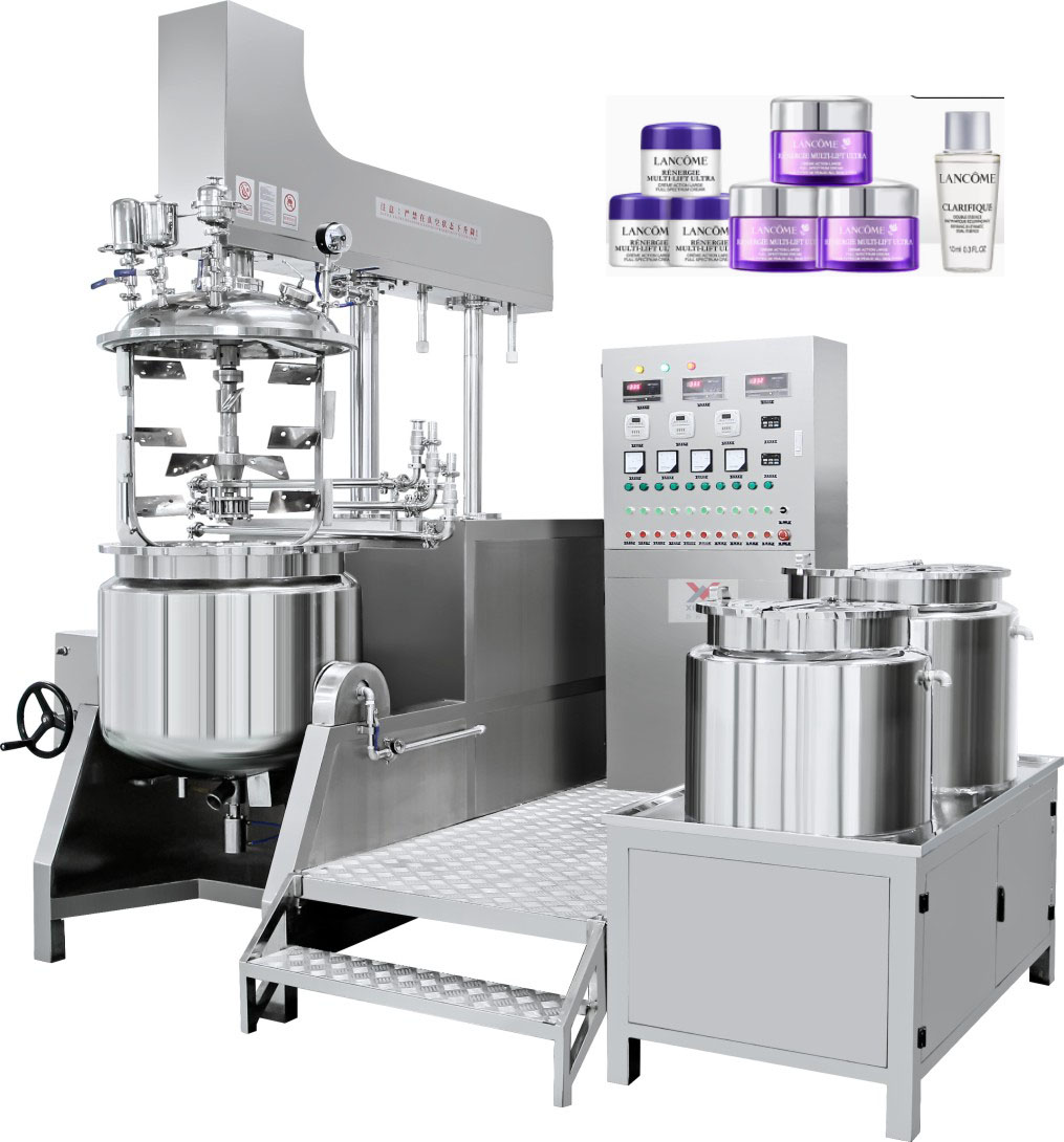 Cosmetic Machinery Cream Manufacturing Equipment Facial Body Lotion Maker Mixing Vacuum Homogeneous Emulsifying Machine