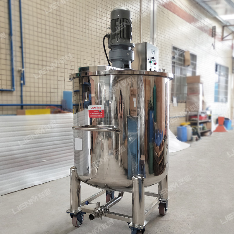 Best Price Stainless Steel Mixing Tank With Agitator Lotion Cosmetics 500L Electric Heating Liquid Soap Chemical Making Machine